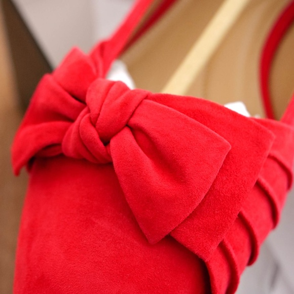 Talbots Red Pop Edison Bow Flats 11M — NWT - Picture 5 of 9